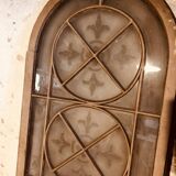 Set of 4 decorative carved glass windows from the 1900s