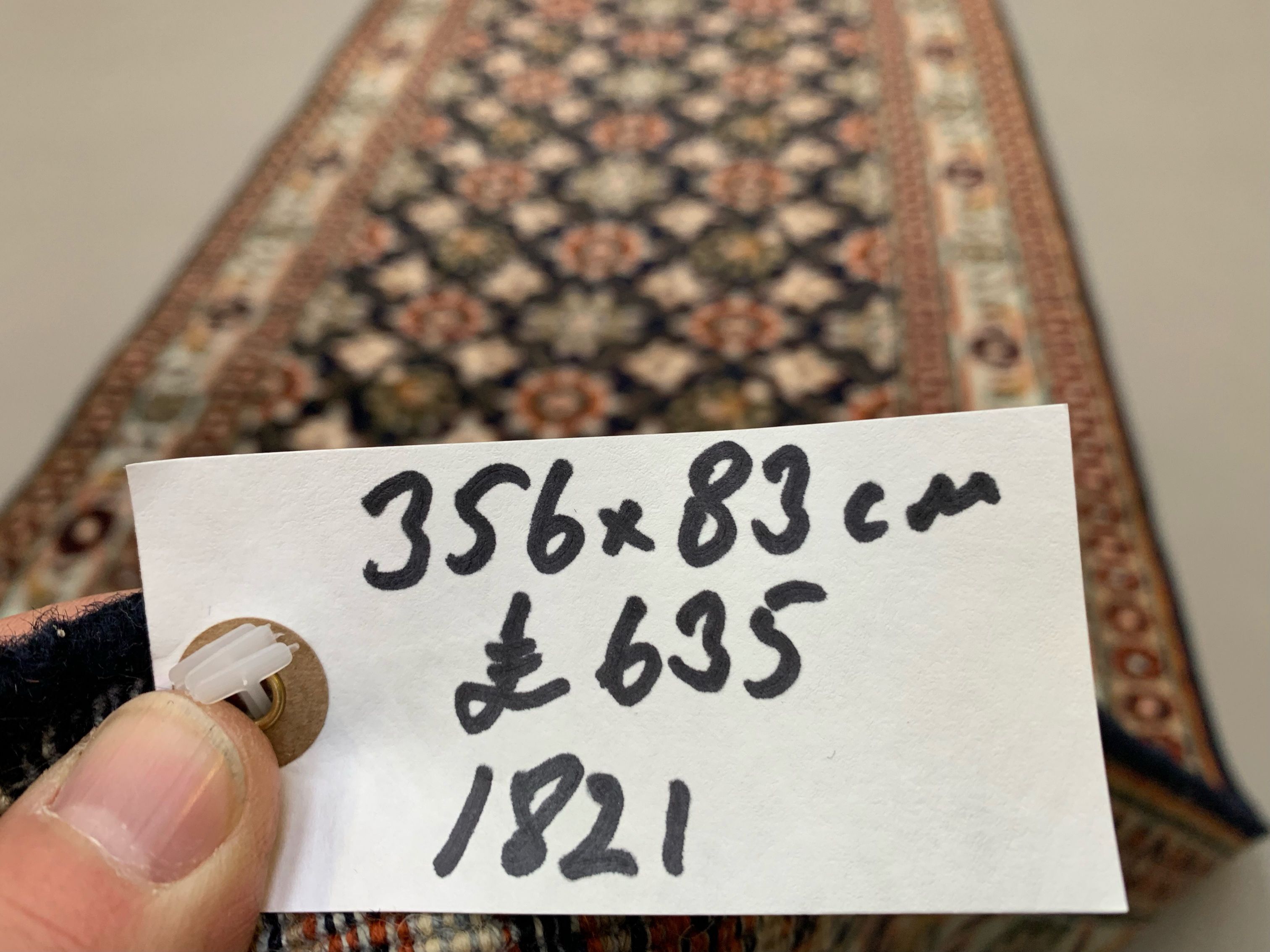 Vintage Tribal Indian Long runner 356x83 cm veg dye wool rug tribal handmade