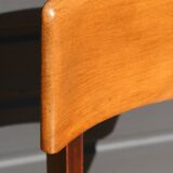 3 Baumann chairs with wide backs No. 30, dark beech