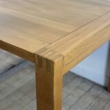 Extendable table in solid oiled elm by maison regain 1970