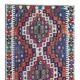 Konya Kilim Runner Rug 1930s, Tribal Geometric Wool Flatweave 350x170cm