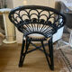 Rattan armchair peacock