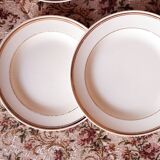 Dessert plates with gold edging