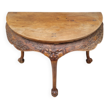 Half-moon console "Yueyazhuo", Huanghuali wood, Qing dynasty, circa 1790 – China