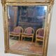 Antique gilded mirror from the 19th century, mercury mirror.