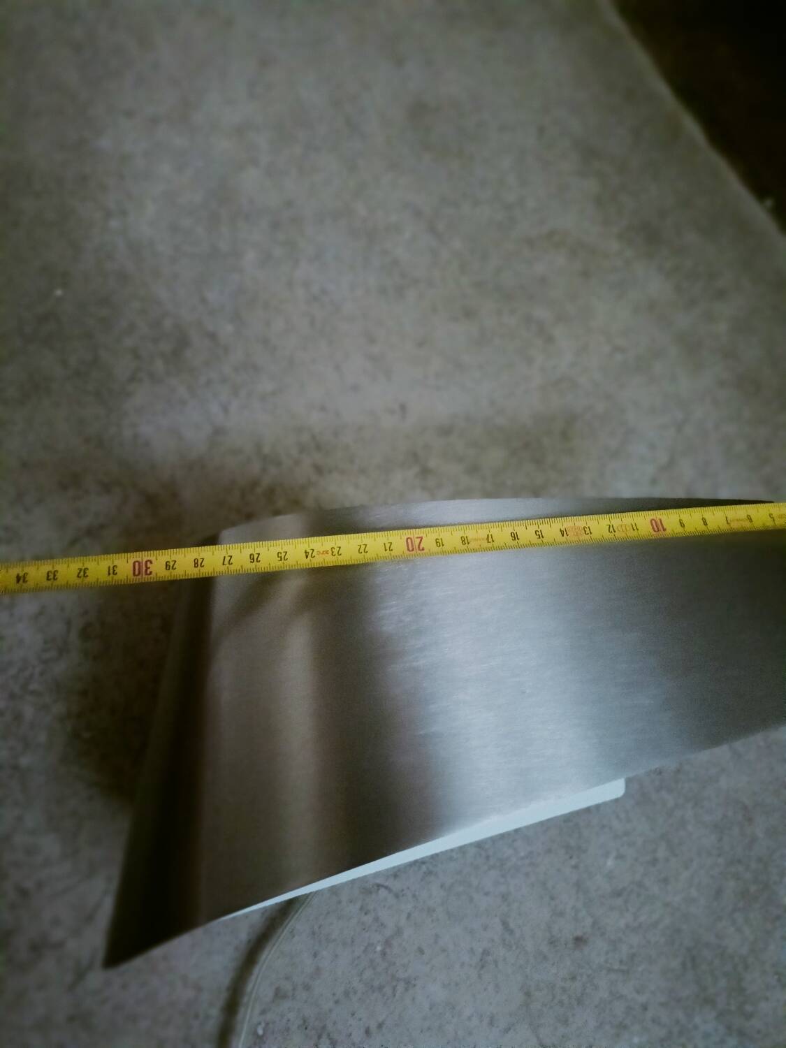 Brushed steel wall light Space Age