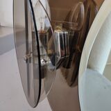Smoked glass bathroom mirror, Italian design, 1980s