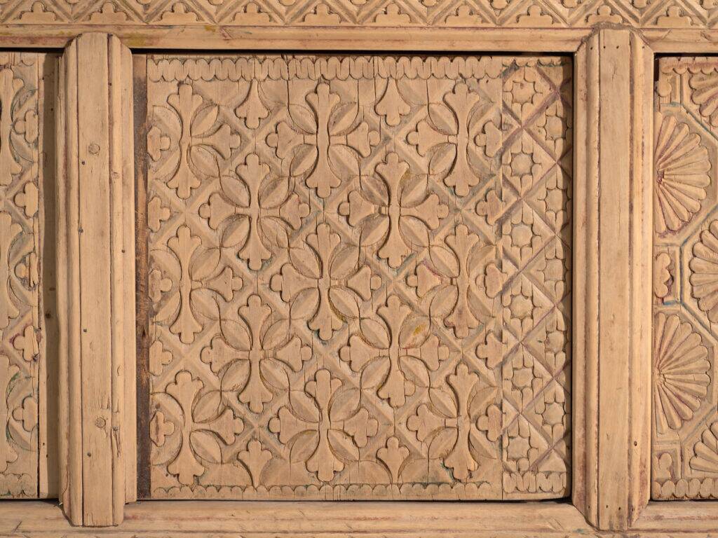 Old carved pine wood buffet – Gansu, around 1900