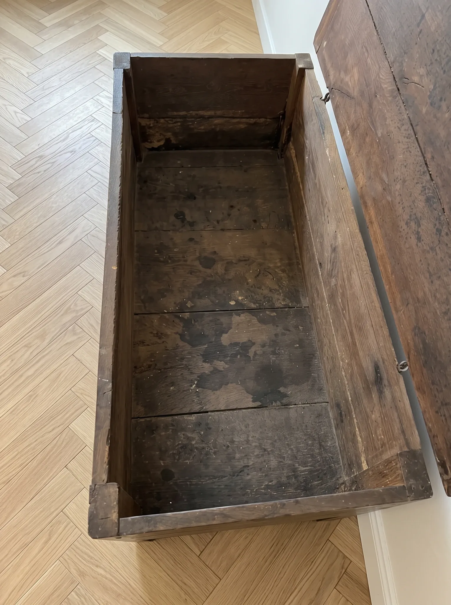Chest, old wooden dough trough