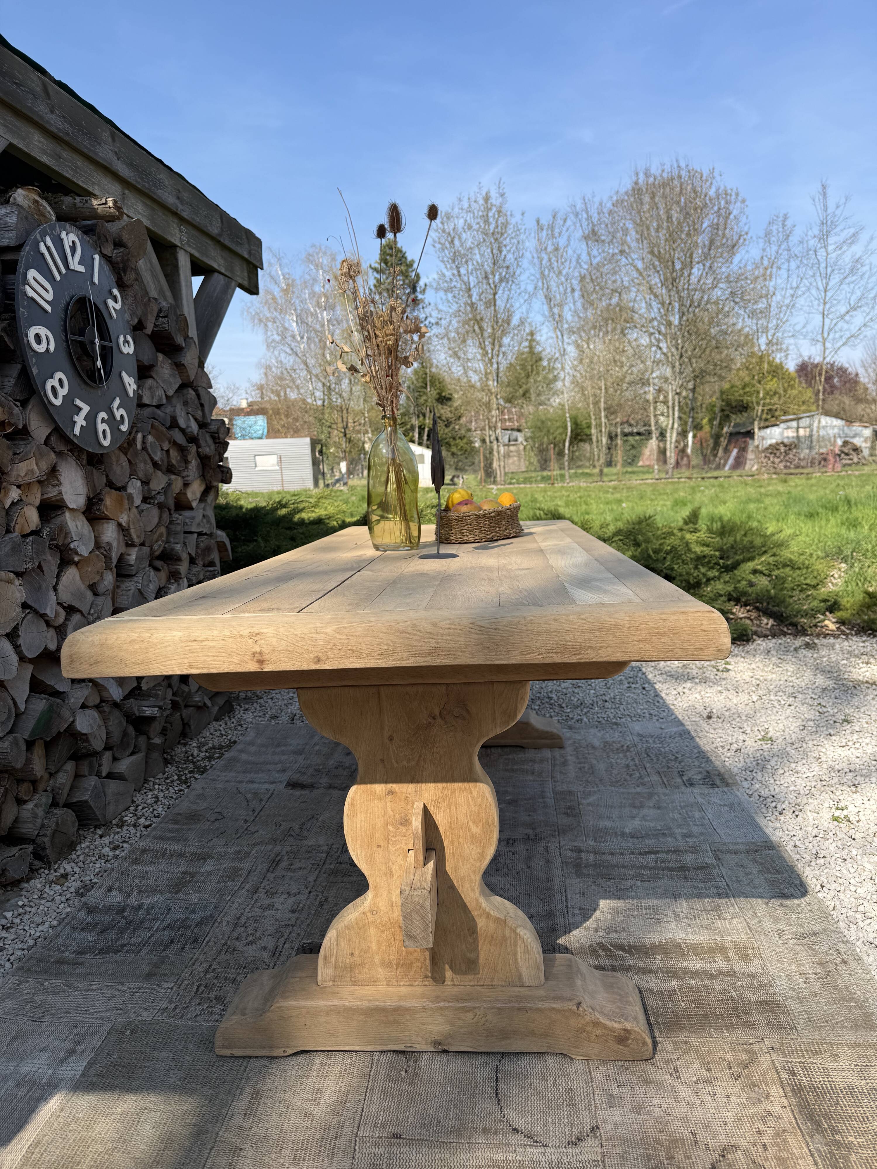 Monastery table made of solid oak.