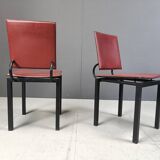 Set of 4 post modern dining chairs, 1980s
