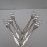 Set of 6 forks and silver spoons in classic style