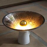 Unique piece flared lamp in stoneware