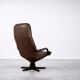 Vintage Mid-Century Danish Modern Leather Adjustable Easy Chair and Ottoman