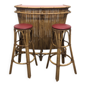bar vintage en bambous