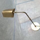 Vintage Hollywood Regency floor lamp in German brass by Florian Schulz.