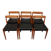 Set of 6 dining chairs teak, H.W. Klein for Bramin