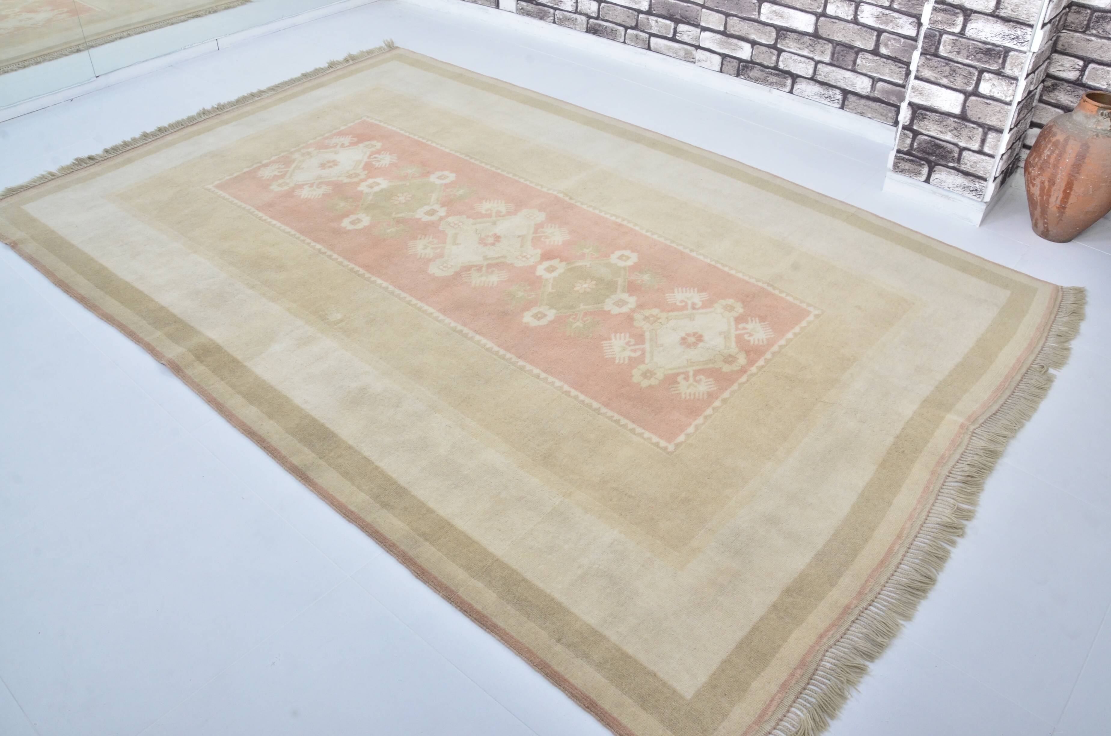 Tapis de sol Oushak vintage sku 3589