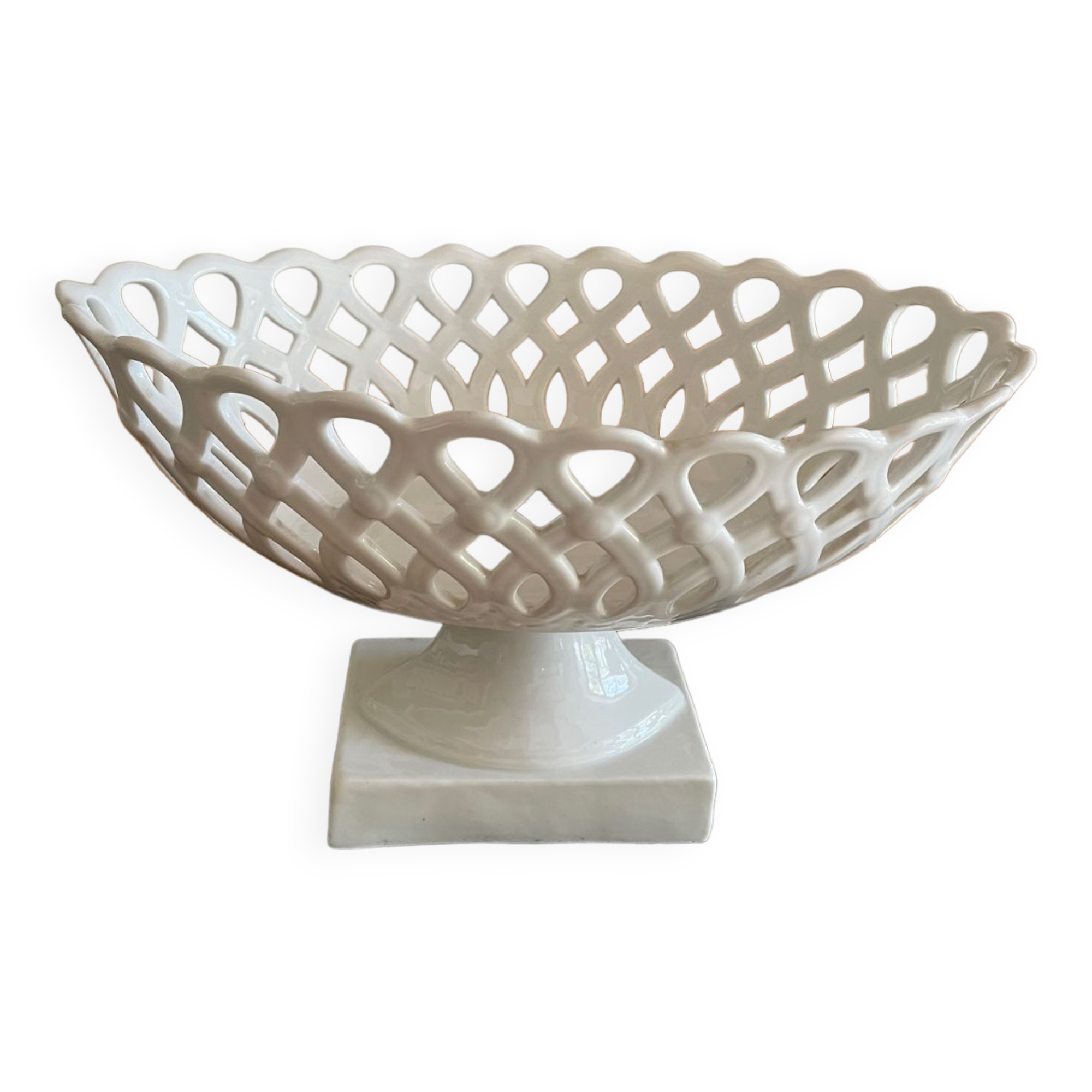 Old white porcelain fruit cup