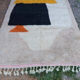Traditional Berber rug in natural wool 3x2 m