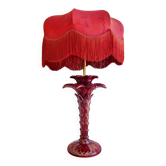 Antique red palm tree lamp, Italian design, 70s