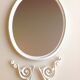 Miroir et tablette en fonte emaillée blanche / style art deco