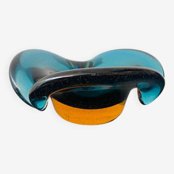 Two-tone murano ashtray pocket