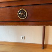 Louis XVI style flat desk "Coubertin" in mahogany reissue by Grange