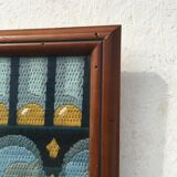 Framed tapestry "the blue lady"