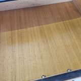 Mahogany burl chest of drawers with mirrored top