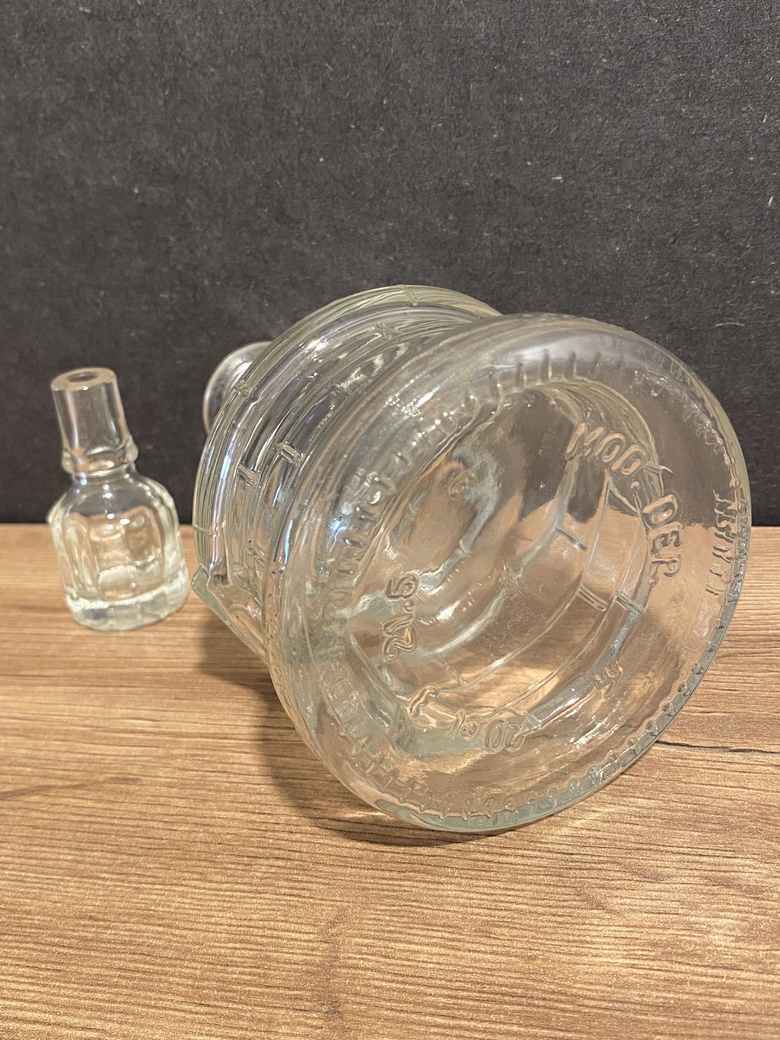 Glass bottle marked sisto liquor antica specialita del trulli