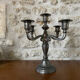 Antique candelabrum in pewter – 5 branches – France, mid 20th century