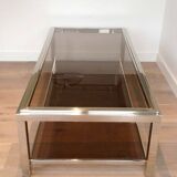Rectangular chrome coffee table