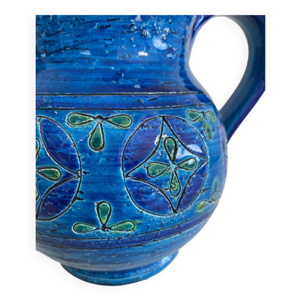 Pichet en Céramique Rimini Blu Aldo Londi pour Bitossi