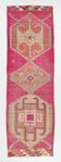 3x10 Pink & Cream Turkish Vintage Runner Rug, 100x317Cm
