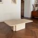 Table basse travertin vintage années 70