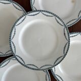 Set of 5 old flat plates in Salin ironware, Vince model