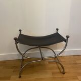 Curule stool, attributed to Maison JANSEN, 1960s-70s