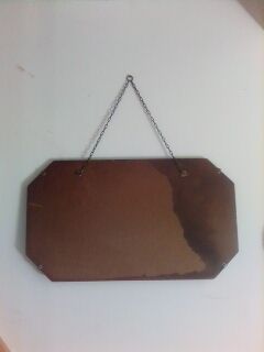 Old beveled mirror 66x38cm