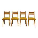 Vintage beech dining chairs - set of 4