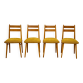 Vintage beech dining chairs - set of 4