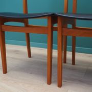 Ensemble de quatre chaises en hêtre, design danois, années 1970, production : Danemark
