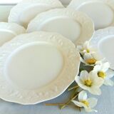 SIX Limoges Dinner Plates.  White Limoges Porcelain Plates.