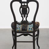 Antique French Napoleon III chair inlaid with mother-of-pearl