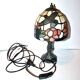 Vintage "hummingbird bird" tiffany style table lamp in stained glass paste window - late 20th century.