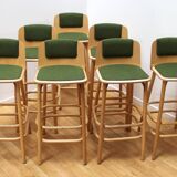 Suite of 7 Split stools, Ton