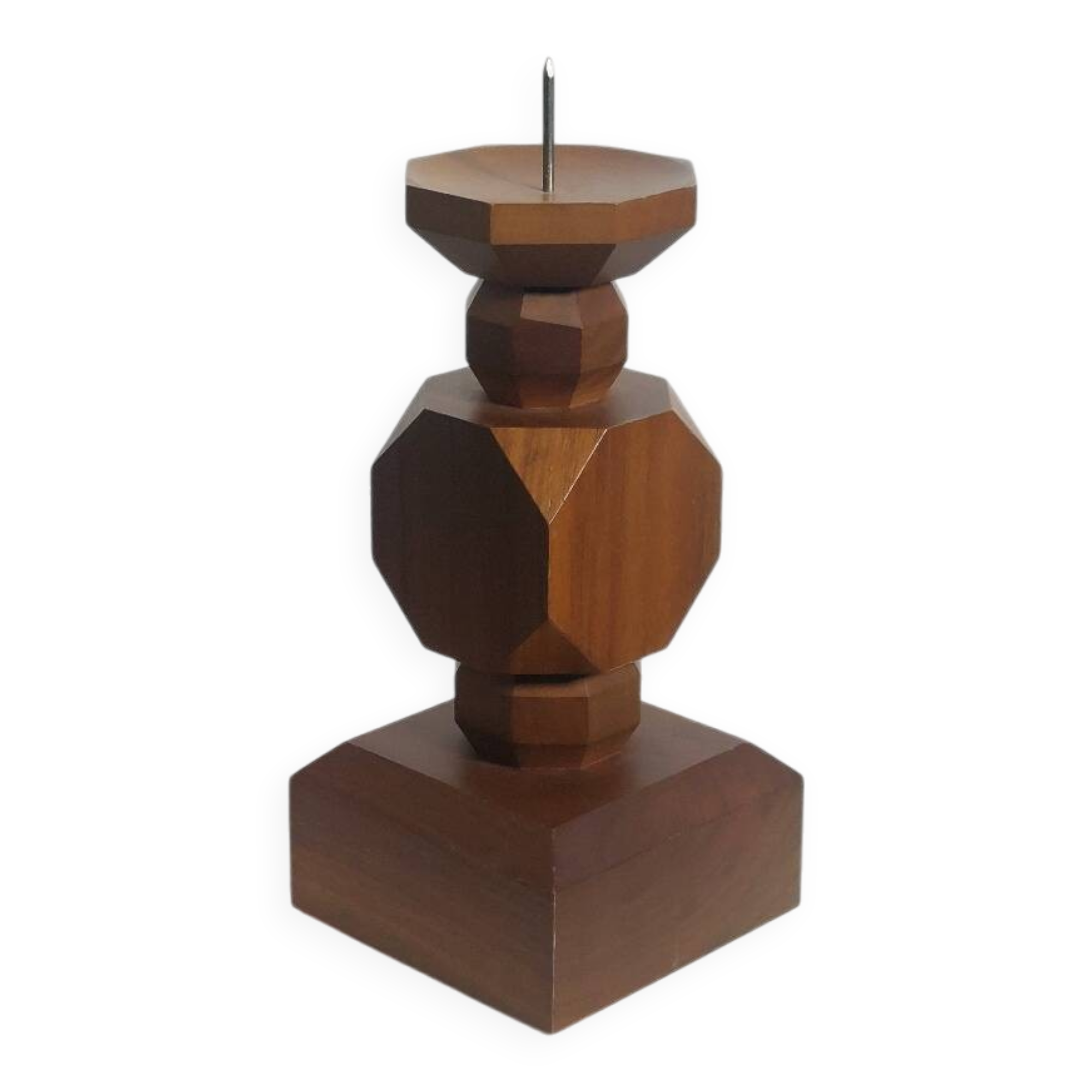 Vintage geometric candlestick from the 1950s.