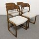 Série de 4 chaises traineau Baumann des années 60/70