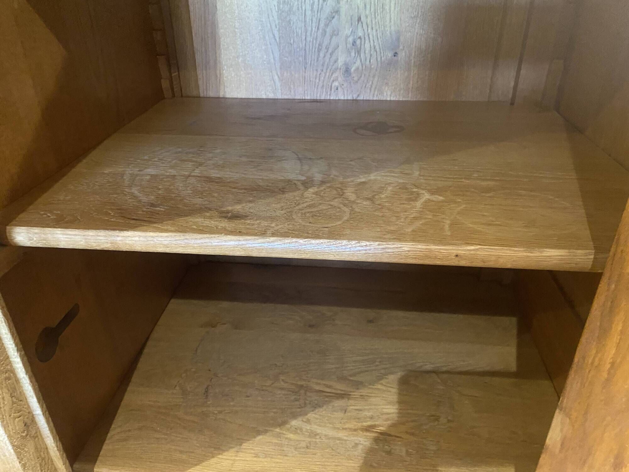 3-door solid oak wardrobe, detachable, sandblasted, wardrobe/lingerie.