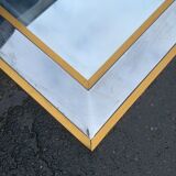 Rectangular mirrored edges and gold metal 1950